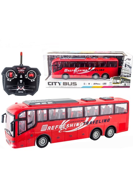 1/30 Rc Otobüs Elektrikli Uzaktan Kumanda Araba Işık ile Tur Otobüsü Okul Şehir Modeli 27 Mhz Radyo Kontrollü Makine Oyuncaklar Boys Çocuklar Için (Yurt Dışından)