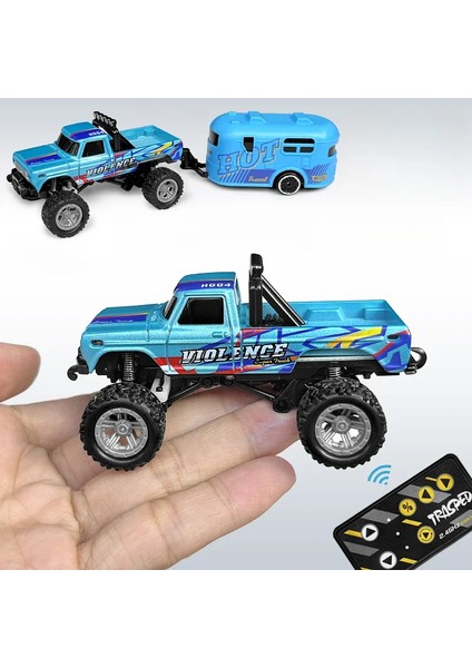 Rc Off-Road Canavar Kamyon 1/64 Uzaktan Kumanda Mini Tırmanma Araba Alaşım Modeli 2.4g Uzaktan Kumanda Elektrikli Oyuncak Off-Road Araç (Yurt Dışından)