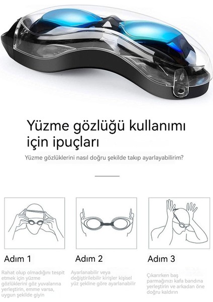 Yaz Yüzme Hd Anti-Sis Göz Silikon Gözlük (Yurt Dışından) fiyatları