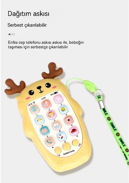 Bebek Isırmak Diş Kaşıyıcı Müzik Oyuncak Hikaye Makinesi Şarj Telefon (Yurt Dışından)