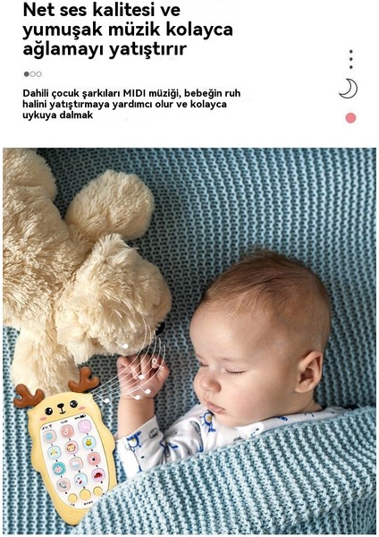 Bebek Isırmak Diş Kaşıyıcı Müzik Oyuncak Hikaye Makinesi Şarj Telefon (Yurt Dışından)