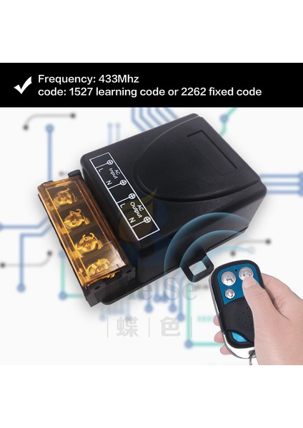 433 Mhz Rf Uzaktan Kumanda Ac 220V 30A 1ch Röle Alıcı Için Evrensel Garaj/kapı/ışık/led/fanner/motor/sinyal Iletimi (Yurt Dışından) fırsatları
