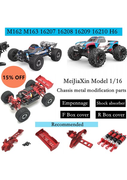 Mejiaxin Için Şasi Metal Modifikasyon Parçaları 16207 16208 16209 16210 H6V3 M162 M163 Rc Araba Arka Kanat Şok Emme Yükseltme (Yurt Dışından) fiyatları