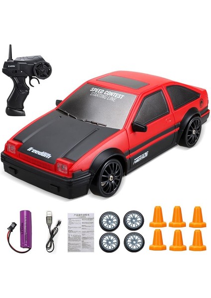 2.4g Yüksek Hızlı Drift Rc Araba 4WD Oyuncak Uzaktan Kumanda AE86 Modeli Gtr Araç Araba Rc Yarış Arabaları Oyuncak Çocuklar Için Noel Hediyeleri (Yurt Dışından)