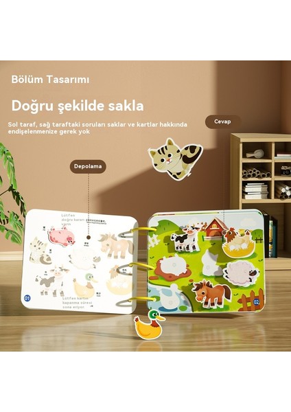 Aydınlanma Erken Eğitim Üç Boyutlu Sessiz Yapıştırma Kitabı Eğitici Oyuncaklar (Yurt Dışından)
