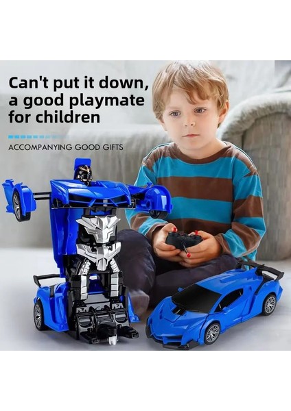 Uzaktan Kumandalı Robot Araba Modeli Boys Için Tek Dokunuşla Dönüşen Araba Yarışı Simülasyon Plastik Malzeme Çocuk Oyuncak (Yurt Dışından)