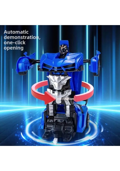 Uzaktan Kumandalı Robot Araba Modeli Boys Için Tek Dokunuşla Dönüşen Araba Yarışı Simülasyon Plastik Malzeme Çocuk Oyuncak (Yurt Dışından)