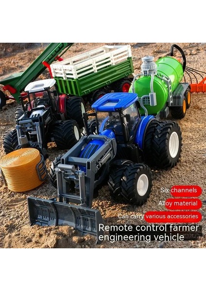 Rc Araba 1:24 Alaşım Uzaktan Kumandalı Traktör Oyuncak Farlar ile Simülasyon Elektrikli Çiftlik Kamyonu Oyuncak Seti Çocuk Açık Havada Oyuncaklar Hediyeler (Yurt Dışından) fiyatları