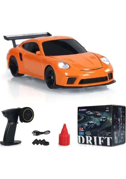 2.4g Yüksek Hızlı Drift Rc Araba 1/43 4WD Uzaktan Kumanda Araba Dört Tekerlekten Çekiş Radyo Kontrollü Mini Gtr Yarış Modeli Çocuk Oyuncak Hediye (Yurt Dışından)