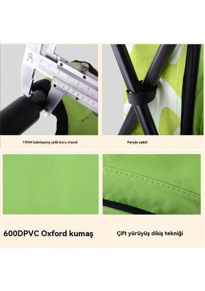 Oxford Kumaş Büyük Kapasiteli Açık Yalıtım Çantası Piknik Katlanır Sandalye (Yurt Dışından)