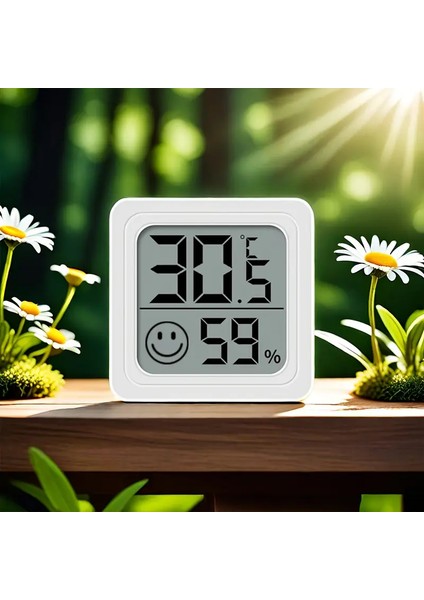Mini Sıcaklık Nem Ölçer LCD Ekranlı Oda Termometre Duvara Takılabilen Veya Masaüstü Isı Göstergesi