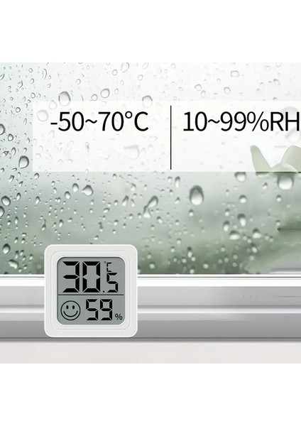 Mini Sıcaklık Nem Ölçer LCD Ekranlı Oda Termometre Duvara Takılabilen Veya Masaüstü Isı Göstergesi