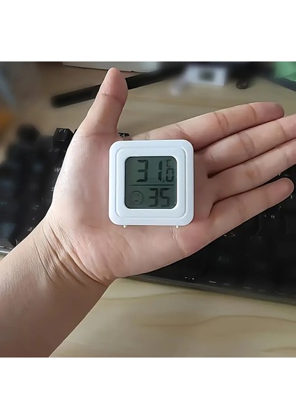 Mini Sıcaklık Nem Ölçer LCD Ekranlı Oda Termometre Duvara Takılabilen Veya Masaüstü Isı Göstergesi