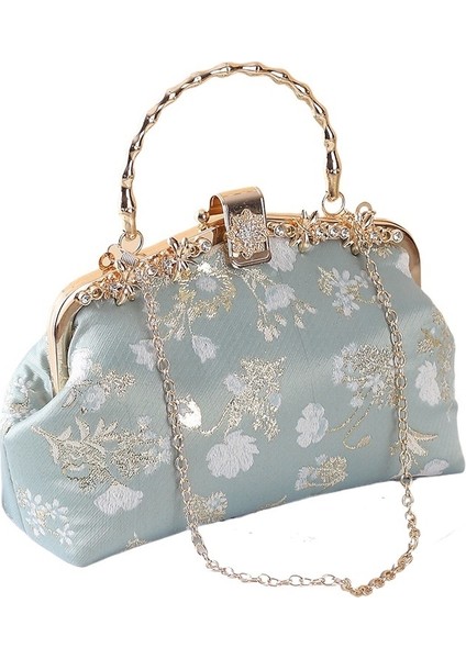 Cheongsam Hanfu Çapraz Askılı Çanta, Jakarlı, Bronz Erik Çiçeği Begonya El Yapımı Çanta (Yurt Dışından) fiyatları