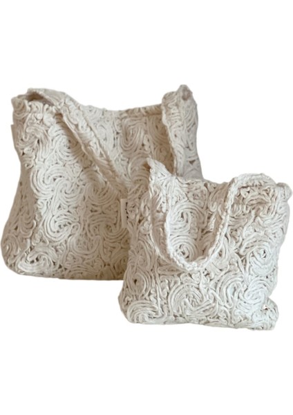 Yumuşak Krem ​​kırık Beyaz Yün Örme Nakış Kadın Koltuk Altı Çantası (Yurt Dışından) fiyatları