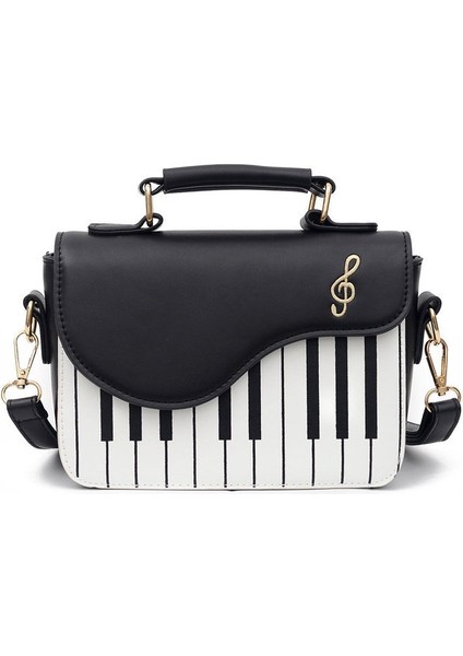 Omuz Çantası Piyano Notası Küçük Omuz Çantası Moda Kontrast Renk Nakış Küçük Kare Çanta (Yurt Dışından) modelleri