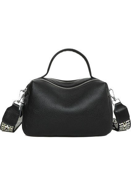 Üst Katman Dana Derisi Omuz Çantası Yaz Yeni Klasik Çift Çekme Büyük Kapasiteli Şık Çok Yönlü Kadın Çantası (Yurt Dışından)