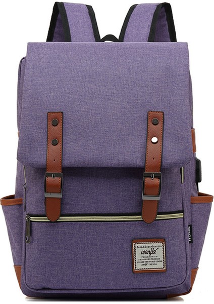 Erkek ve Kadın Açık Hava Tuval Büyük Kapasiteli Seyahat Sırt Çantası Moda Sırt Çantası (Yurt Dışından)