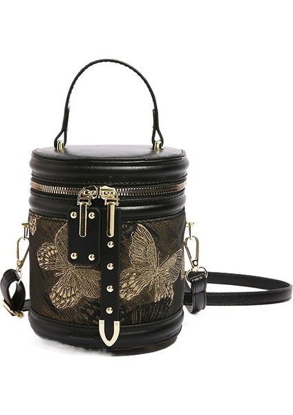 Kadınlar Için Işlemeli Çanta Tüm Uyumlu Üst Düzey El Tipi Servet Kovası (Yurt Dışından)