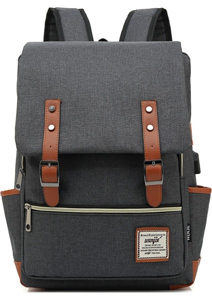 Erkek ve Kadın Açık Hava Tuval Büyük Kapasiteli Seyahat Sırt Çantası Moda Sırt Çantası (Yurt Dışından)