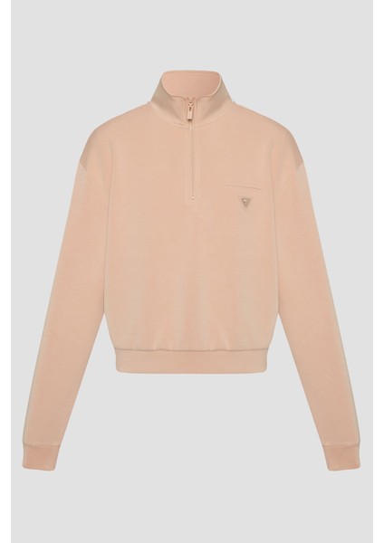 Kadın Olympe Half Fermuarlı Sweatshirt - Pembe fırsatları