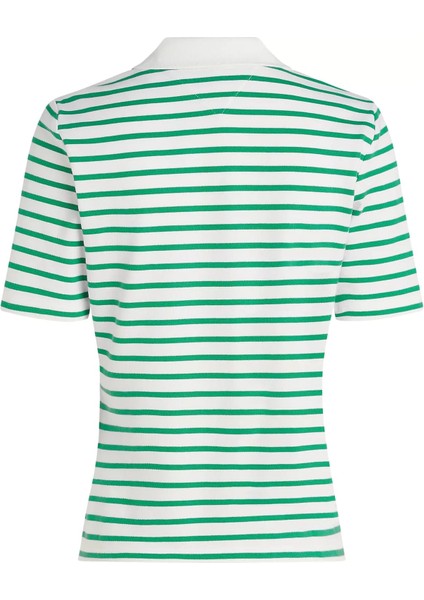 Kadın Th 1985 Pique Çizgili Polo T-Shirt - Yeşil fiyatları