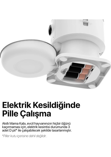 Akıllı Otomatik Kedi Köpek Sesli Iletişimli Paslanmaz Çelik Kaseli Kameralı 5LT Hazneli Mama Kabı X8605