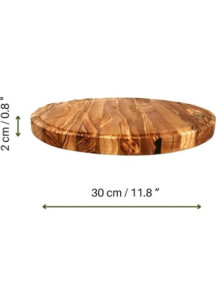 Yuvarlak, Oluklu Steak/pizza Tahtası Büyük (30CM) 1 Adet