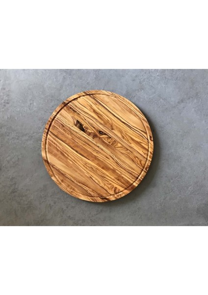 Yuvarlak, Oluklu Steak/pizza Tahtası Büyük (30CM) 1 Adet