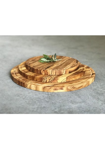 Yuvarlak, Oluklu Steak/pizza Tahtası Büyük (30CM) 1 Adet