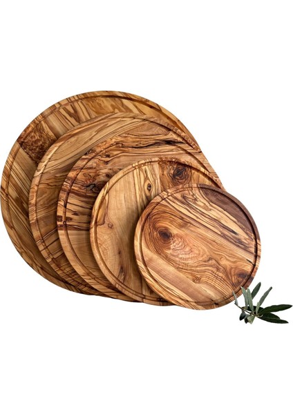 Yuvarlak, Oluklu Steak/pizza Tahtası Büyük (30CM) 1 Adet