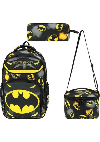 Karakter Desenli Ortopedik Sırt Destekli Beslenmelik ve Kalemlikli Ilkokul Sırt Çantası / 935