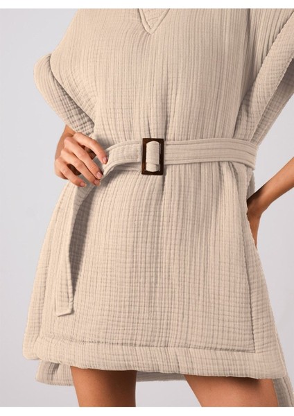 Kapitone Vest Bej