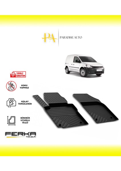 Volkswagen Caddy 3-4 Ön 2 Parça 2004-2018 4d Havuzlu Paspas