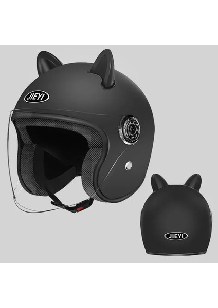 Erkekler ve Kadınlar Için Kedi Kulaklı Motosiklet Kaskı (Yurt Dışından)