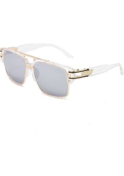 Klasik Lüks Erkek Güneş Gözlüğü Glamour Moda Marka Güneş Gözlüğü Kadınlar Için Yansıtılmış Retro Vintage Kare Tasarımcı Tonları (Yurt Dışından)