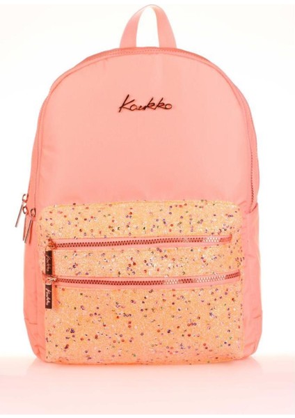 Magic Dreams Sırt Çantası Taşlı Pullu Somon K1731