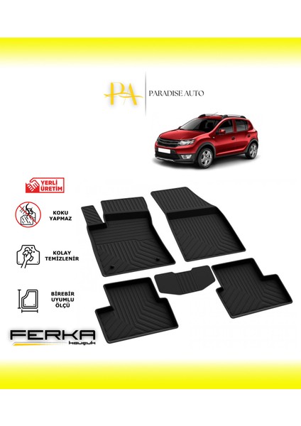 Dacia Sandero 2013-2020 4d Havuzlu Paspas