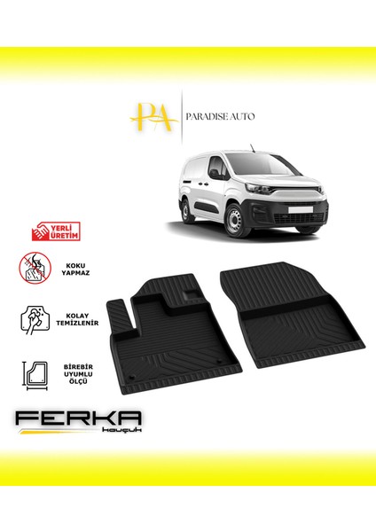 Fiat Doblo Ön 2 Parça 2022 ve Üstü 4d Havuzlu Paspas