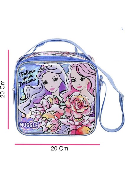 2 Bölmeli Princess Çekçekli Okul Çantası + Termoslu Beslenme Çantası modelleri