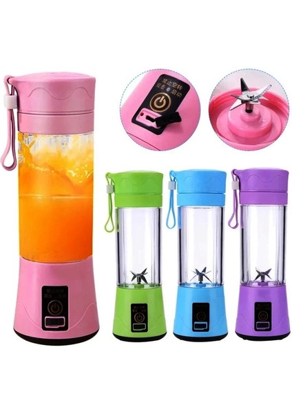 Matara Modeli Taşınabilir USB Şarjlı Blender 380ML.