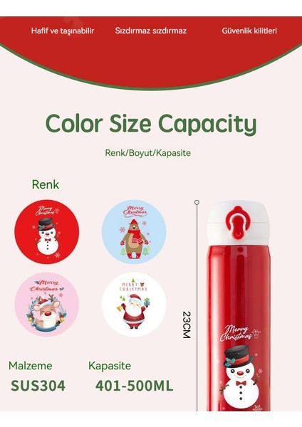 新款圣诞保温杯创意卡通学生不锈钢水杯情侣便携弹跳保温杯批发 (Yurt Dışından) fiyatları