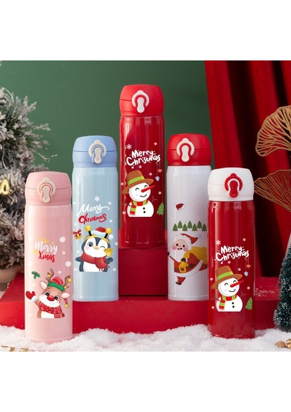 新款圣诞保温杯创意卡通学生不锈钢水杯情侣便携弹跳保温杯批发 (Yurt Dışından) fırsatları