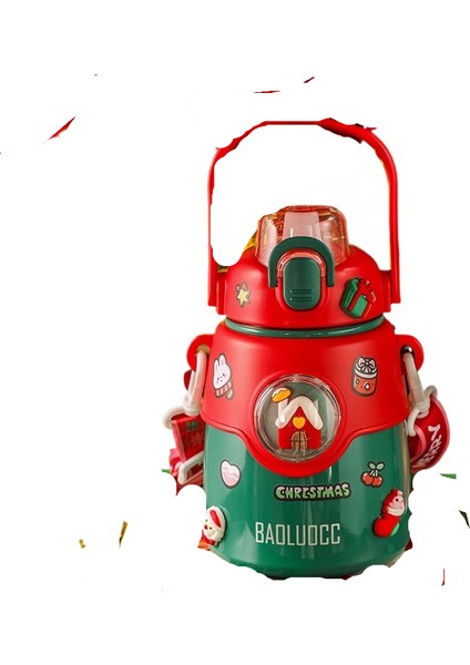 Büyük Kapasiteli Noel Büyük Göbek Termos Bardak Öğrenci 316 Paslanmaz Çelik Yalıtımlı Su (Yurt Dışından)