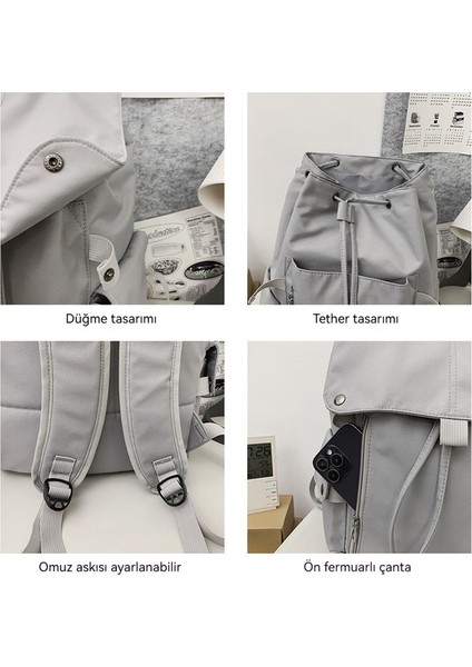Büyük Kapasiteli Gündelik Seyahat Sırt Çantası Erkek ve Kadın Moda (Yurt Dışından)