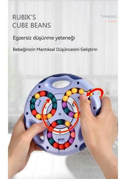 Küçük Çocuklar Için Bulmaca Dönen Sihirli Fasulye Entelektüel Parmak Küp Fasulye Gyro Çift Taraflı Parmak Ucu Sihirli Disk (Yurt Dışından)