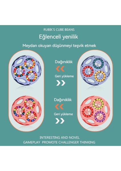 Küçük Çocuklar Için Bulmaca Dönen Sihirli Fasulye Entelektüel Parmak Küp Fasulye Gyro Çift Taraflı Parmak Ucu Sihirli Disk (Yurt Dışından)