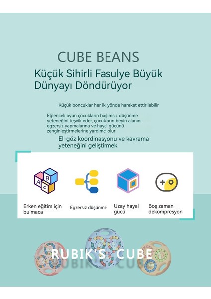 Küçük Çocuklar Için Bulmaca Dönen Sihirli Fasulye Entelektüel Parmak Küp Fasulye Gyro Çift Taraflı Parmak Ucu Sihirli Disk (Yurt Dışından)
