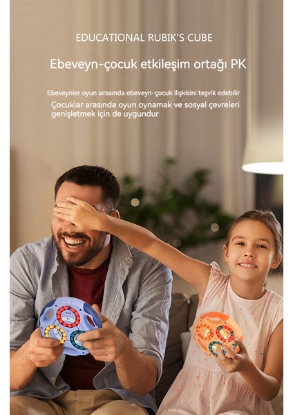 Küçük Çocuklar Için Bulmaca Dönen Sihirli Fasulye Entelektüel Parmak Küp Fasulye Gyro Çift Taraflı Parmak Ucu Sihirli Disk (Yurt Dışından)