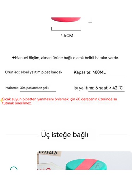 Noel Termos Bardağı Taşınabilir Büyük Kapasiteli Çocuk Su Bardağı (Yurt Dışından) fiyatları